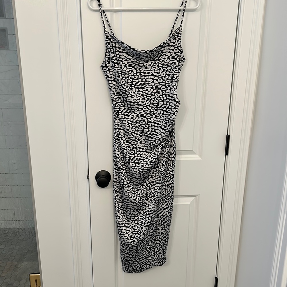 Cute animal print midi dress